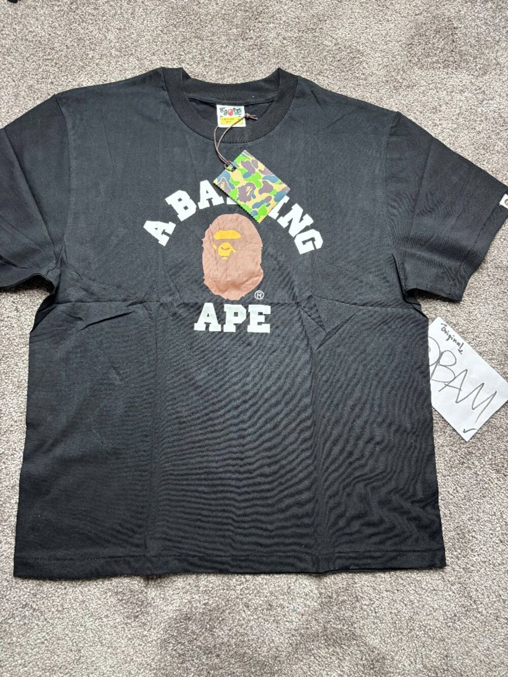 A Bathing Ape Men's College T-Shirt - Black